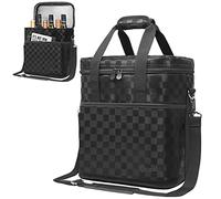 OPUX Bolsa de Transporte de Vino aislada 6 Botellas | Bolsa de Viaje para Vino con Correa para el Hombro y protección Acolchada | Bolsa enfriadora de Vino para Viajes, Picnic, BYOB,