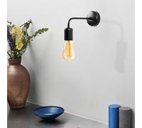 Opviq Aplique de pared Denge 3434 con portalámpara abierto, negro