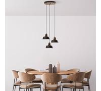 Opviq Chandelier ajustable elegante, acabado antiguo, 45 cm de diámetro, cuerpo de metal, 3 x casquillo E27, altura 75 - 108 cm, perfecto para espacios de vida modernos