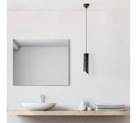 Opviq Chandelier ajustable elegante, acabado antiguo, diámetro 8 x 28 cm, cuerpo de metal, altura 37-114 cm, cable de 90 cm, perfecto para espacios de vida modernos, máx. 40 W E27
