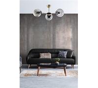 Opviq Chandelier escandinavo, 55 cm de diámetro, 25 cm de altura, 100% metal, cobre y colores de humo, casquillo E27, máx. 40 W, diseño elegante para espacios modernos