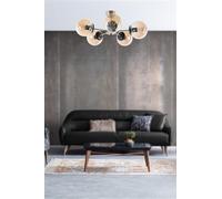 Opviq Chandelier escandinavo, 60 cm de diámetro, 25 cm de altura, 100% metal, acabado de cobre, casquillo E27 máx. 40 W, diseño elegante para espacios modernos