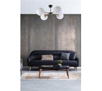 Opviq Chandelier escandinavo, 60 cm de diámetro, 25 cm de altura, 100% metal, pintura con agujeros en horno, recubrimiento en relieve, E27 máx. 40 W, diseño elegante en blanco para espacios modernos