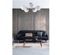 Opviq Chandelier escandinavo, 60 cm de diámetro, 25 cm de altura, 100% metal, pintura con agujeros en horno, recubrimiento en relieve, E27 máx. 40 W, diseño elegante en blanco para espacios modernos