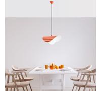 Opviq Chandelier naranja elegante, cuerpo de metal, altura ajustable 25-112 cm, placa base de 10 mm de diámetro, casquillo E27 Max 40 W, perfecto para decoración moderna, clasificación IP20