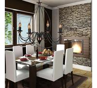 Opviq Elegant American Traditional Chandelier, Metal Body, Copper Coated, 60 cm Diameter, Adjustable Height 60-90 cm, E14 Max 40W | Timeless Lighting for Any Space