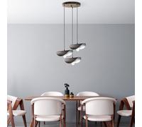 Opviq Elegant Antiquation Chandelier, Metal Body, 50 cm de diámetro, altura ajustable 75-106 cm, 3 x E27 Socket, Perfect for Modern Living Spaces, IP20
