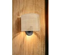 Opviq Elegant Beige Wall Lamp, Metal Body & Fabric Cap, 25-14 cm de diámetro, 20 cm de altura, 1 x 3,15 W LED, funciona con batería, IP20 | Iluminación elegante para cualquier habitación