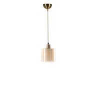 Opviq Elegant Copper Chandelier, 70 cm de altura, 14 cm de diámetro, 100% metal, casquillo E27, pintura de cabeza en horno, diseño glam escandinavo para espacios modernos