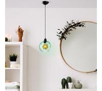 Opviq Elegant Green Chandelier, Adjustable Height 40-120 cm, Metal Body, Ø20 cm Cap, Ø 14 Base, 1 x E27 Socket, Perfect for Modern Spaces, IP20