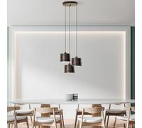 Opviq Elegante chandelier ajustable, acabado antiguo, 45 cm de diámetro, cuerpo de metal, 3 x casquillo E27, altura 75 - 110 cm, perfecto para espacios de vida modernos