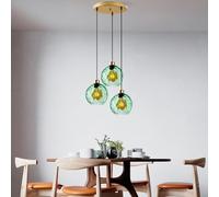 Opviq Elegante Chandelier, altura ajustable 40-120 cm, cuerpo de metal, diámetro de 20 cm, 3 enchufes E27, perfecto para espacios modernos, clasificación IP20