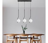 Opviq Elegante chandelier, altura ajustable 65-110 cm, cuerpo de metal, 3 x E14 sockets, 70 x 15 cm, perfecto para espacios de vida modernos, elegantes y funcionales