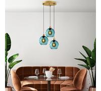 Opviq Elegante chandelier, altura ajustable de 40 a 120 cm, cuerpo de metal, diámetro de 20 cm, 3 bombillas E27 máx. 40 W, perfecto para espacios de vida modernos, IP20