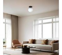Opviq Elegante chandelier, blanco y negro, cuerpo de metal, 15 cm de diámetro, 20 cm de altura, casquillo E27 máx. 40 W, IP20, iluminación elegante para espacios modernos