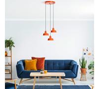 Opviq Elegante chandelier, cuerpo de metal, 45 cm de diámetro, altura ajustable de 75 a 108 cm, 3 enchufes E27, perfecto para espacios de vida moderna, IP20