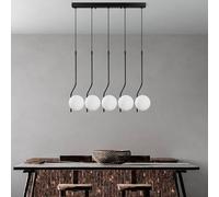 Opviq Elegante Chandelier, cuerpo de metal, altura ajustable 65-110 cm, 80 x 15 x 110 cm, 5 bombillas E14 máx. 40 W, iluminación elegante para espacios modernos