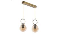 Opviq Elegante chandelier de cobre, 45 cm de largo, 16 cm de diámetro, 70 cm de altura, 100% metal, altura ajustable, casquillo E27, diseño glam escandinavo