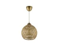 Opviq Elegante chandelier dorado, 22 cm de diámetro, 54 cm de altura, cuerpo de plástico, gorra de algodón, casquillo E27 (máx. 40 W), perfecto para decoración glamurosa y escandinava