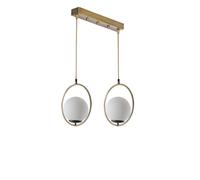 Opviq Elegante chandelier escandinavo, 45 cm de largo, 30 cm de diámetro, 70 cm de altura, 100% metal, ajustable, blanco y cobre, máximo 40 W, casquillo E27, diseño glamuroso