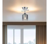 Opviq Elegante chandelier, metal con tapa de cristal, diámetro de 10 cm, altura de 27 cm, casquillo E27, máx. 40 W, iluminación elegante para espacios modernos, calificación IP20