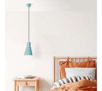 Opviq Elegante chandelier turquesa, altura ajustable 27-114 cm, cuerpo de metal, diámetro de 14 cm, casquillo E27, perfecto para espacios de vida moderna, IP20