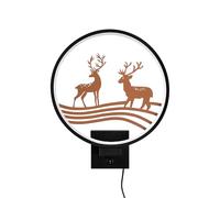 Opviq Elegante lámpara de pared, color negro y cobre, 30 x 36 x 10 cm, 100% metal, protección IP44, máx. 12 W, cable de 200 cm, interruptor de encendido/apagado, iluminación moderna para viviendas