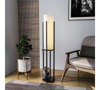 Opviq Elegante lámpara de suelo negro, cuerpo de metal, 130 cm de altura, casquillo E27, cable de 200 cm, diseño elegante para salas de estar modernas y habitaciones, calificación IP20
