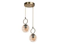 Opviq Glam Scandinavian Chandelier, 70 cm de altura, 25 cm de diámetro, 100% metal, acabado de cobre, casquillo E27, pintura con conductos en horno, iluminación elegante para espacios modernos