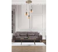 Opviq Glam Scandinavian Chandelier, 70 cm de altura, 30 cm de diámetro, 100% metal, acabado de cobre, casquillo E27 Max 40 W, elegante iluminación para espacios modernos