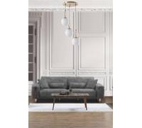 Opviq Glam Scandinavian Chandelier, 70 cm de altura, 30 cm de diámetro, 100% metal, casquillo E27, pintura con agujeros en horno, revestimiento en relieve, elegante diseño blanco para espacios