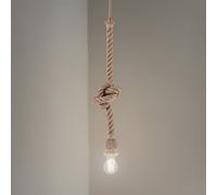 Opviq Lámpara colgante AYD, beige, cable, altura 70 cm, E27, hecha a mano True
