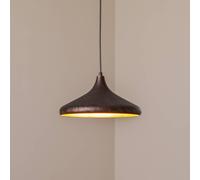 Opviq Lámpara colgante Barek, negro/dorado, Ø 34 cm, metal, E27