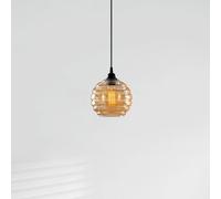 Opviq Lámpara colgante Gold 010, dorada-transparente, cristal, Ø 20 cm True