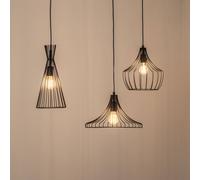 Opviq Lámpara colgante Mezopotamya N-1291 3 luces negro