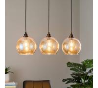 Opviq Lámpara colgante oro 022 3 luces cristal lineal Ø20cm