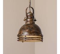 Opviq Lámpara colgante Saglam, 1 luz, latón antiguo, Ø 30 cm, metal