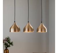 Opviq Lámpara colgante Tattoo 6212 3 luces lineal dorada