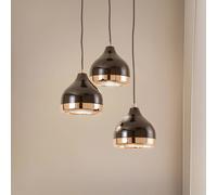 Opviq Lámpara colgante Yildo 6871 3 luces rondel negro/cobre