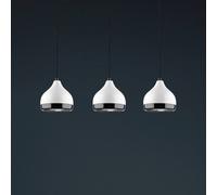 Opviq Lámpara colgante Yildo 6878 blanco/negro metal 3 luces lineal