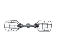 Opviq Lámpara de pared industrial, tubo de hierro negro, 54 x 17 x 17 cm, casquillo E27, cable de 180 cm, diseño moderno de cabina y lodge, estilo único de color sólido