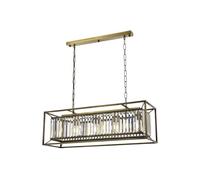 Opviq Modern Glam Chandelier, Antiquation Finish, 80 x 22 cm, cuerpo de metal, 4 x E27 Max 6 W, IP20, perfecto para hoteles y espacios elegantes, 60 cm de longitud
