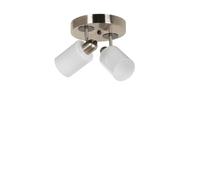 Opviq Moderna chandelier con cuerpo de metal y tapa de cristal, 20 cm de diámetro, 36 cm de longitud, casquillo E27, máx. 40 W, acabado blanco, perfecto para decoración escandinava y de hotel