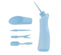 Opvonxeh Botella de riego para suculentas, maceta pequeña para regar plantas, 11.81 x 2.76 pulgadas, ligera, boquilla de cabeza curvada, perfecta para humectar con precisión plantas de interior y