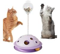 Opvonxeh Cat Ball Track Toy, Dog Feeder Slow Eating, Visual Food Leakage Ball, Slow Eating Feeder Ball, Cat Interactive Ball Toy, Dog Eating Aid Toy, Spring Rod Slow Feeder, Food Dispensing Ball