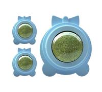 Opvonxeh Cat Nip Balls Stick Wall, Cat Teeth Cleaning Toys, Lick Safe Silvervine Ball, 2,17 x 1,77 x 1,85 Pulgadas Healthy Catnip Entertainment Rotatable Toys for Gatos, Pet Playtime Fun