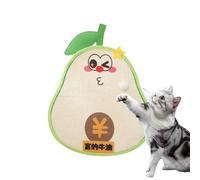 Opvonxeh Cat Scratching Mat, Avocado Shape Sisal Protector, Vertical Cat Scratcher for Indoor Kittens, Pañales, Bedroom Furniture, Home Ejercise, Durable Scratch Pad for Cats, 19,7 x 25,2 pulgadas