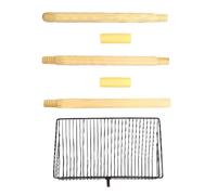 Opvonxeh Chicken Poop Scooper, Detachable Long Handle Shovel, Heavy Duty Poop Shovel, Non-Stick Poop Scooper, Wooden Handle Poop Shovel, Chicken Coop Cleaning Tool, Easy Clean Chicken Poop Shovel