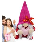 Opvonxeh GNOME Doll for Valentines Day, Valentine's Day Plush GNOME, Valentine's Day GNOME Stuffed Statue, Soft Sofa Bed, Romantic GNOME Decor, Valentine's Day Plush Stuffed GNOME