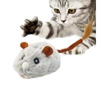 Opvonxeh Interactive Cat Toy Mice, USB Charging Moving, Soft Rubber Tire Pet Toy, 9,45 x 1,77 pulgadas Electronic Squeaky Animal with Rotatable Wheels for Interior and Outdoor Play